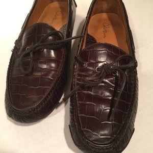 Men's COLE HAAN Leather Driving Loafers, BROWN